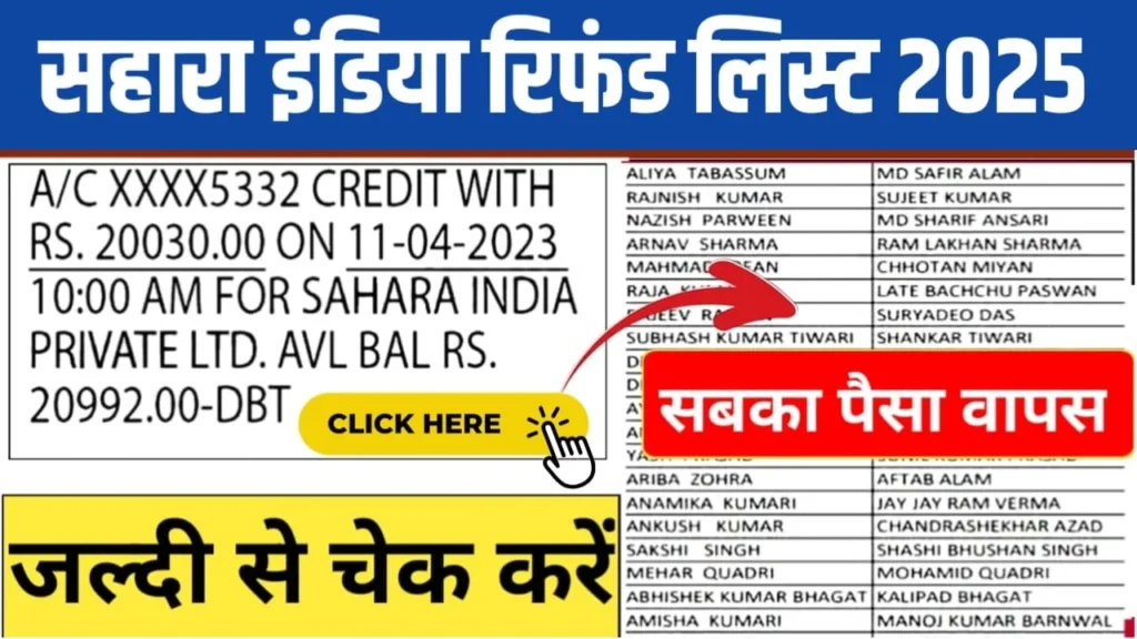 Sahara India refund list